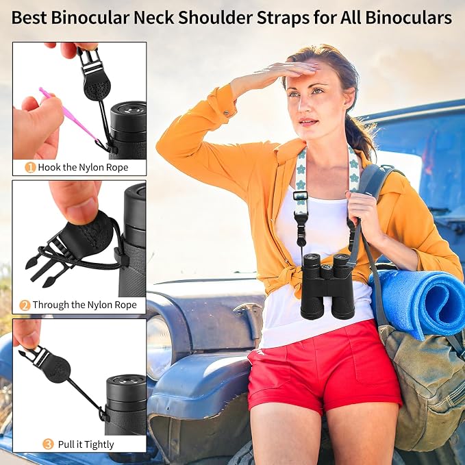 FIEIL Blue Floral Shoulder Strap, Adjustable Camera Strap - Image 4