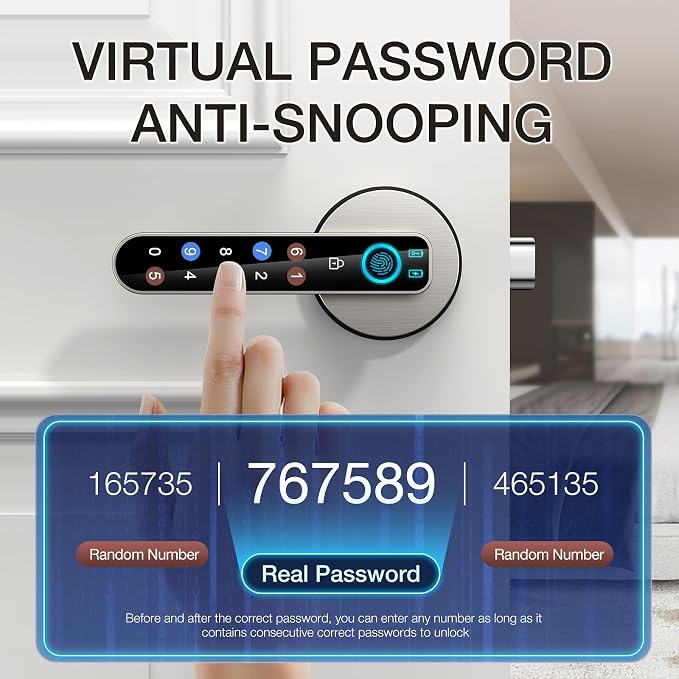 Fingerprint Door Lock-biometric Door Lock-Smart Door knob-with passcode keypad - Image 4