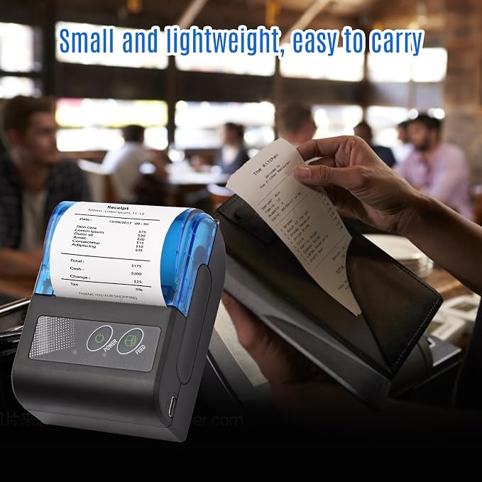 Thermal Printer, Mini Thermal Receipt Printers, Portable USB Receipt Bill - Image 7