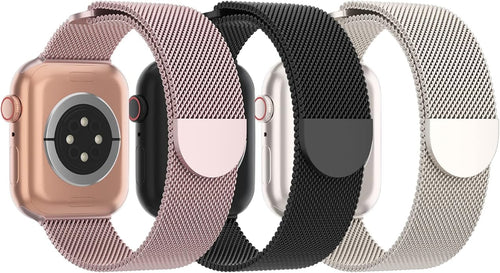 3 Pack Mesh Metal Band Compatible by Steezrd