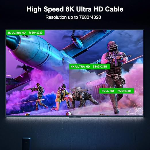 8K Fiber Optic HDMI Cable 16.5ft, 48Gbps Ultra High-Speed HDMI 2.1 Cable - Image 3