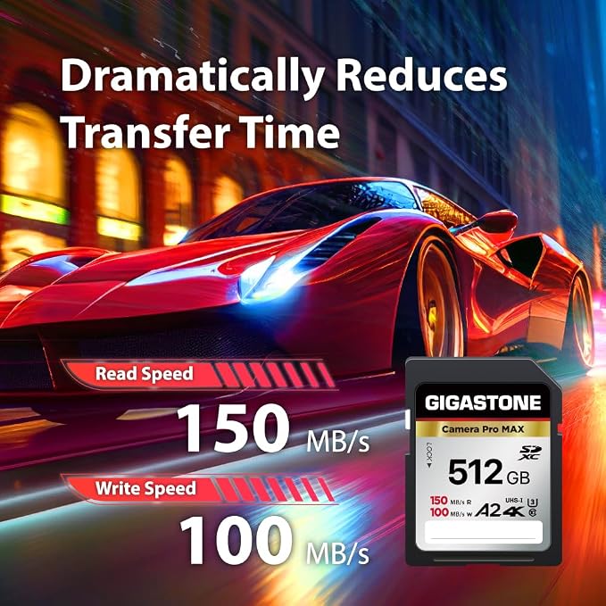 【5-Years Data Recovery】 GIGASTONE 512GB SD Card, 4K Camera Pro MAX, UHS-I A2 4K - Image 3