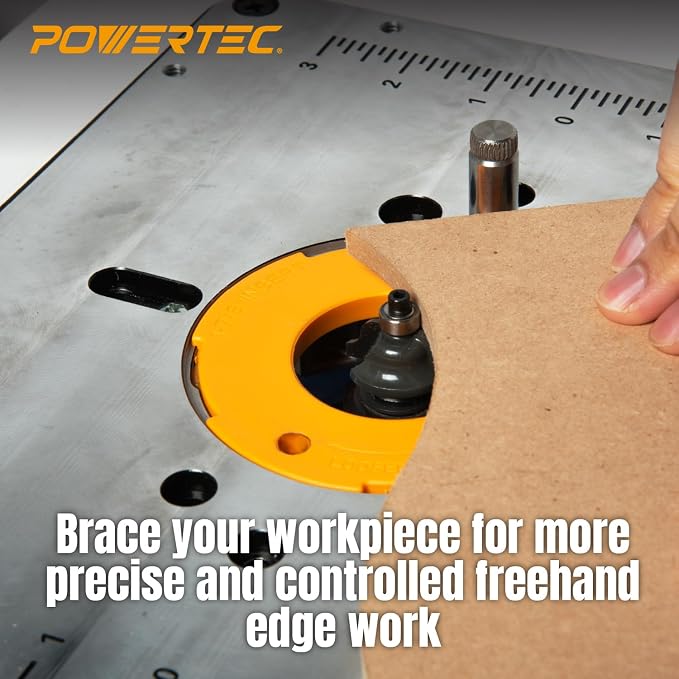 POWERTEC 24" x 32" Benchtop Router Table w/Aluminum Insert Plate – Laminated - Image 5