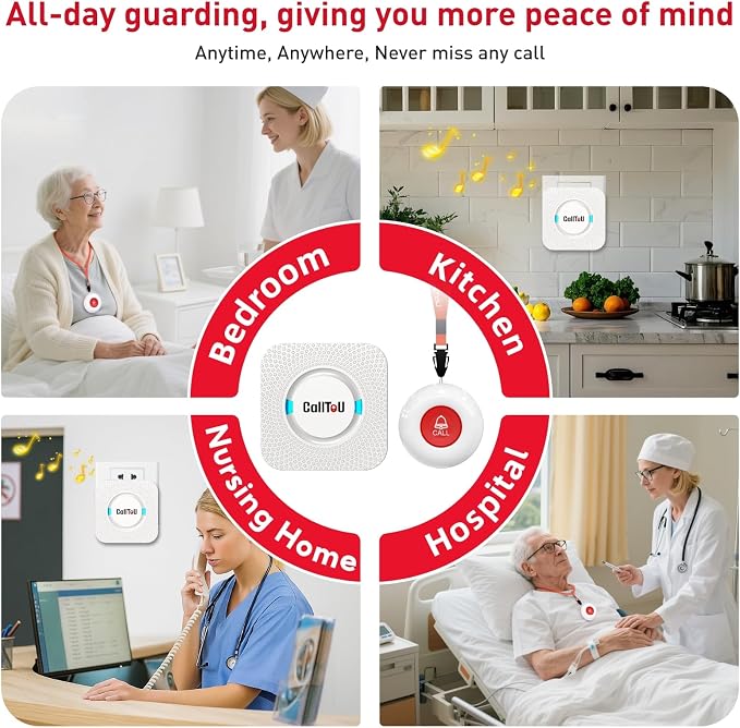 CallToU Caregiver Pager Wireless Call Button Nurse Alert System 500+ Feet - Image 3