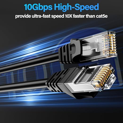 Cat6 Ethernet Cable 10Gbps 150 ft, UTP Ethernet Cable Cat 6, Flexible Bare - Image 2