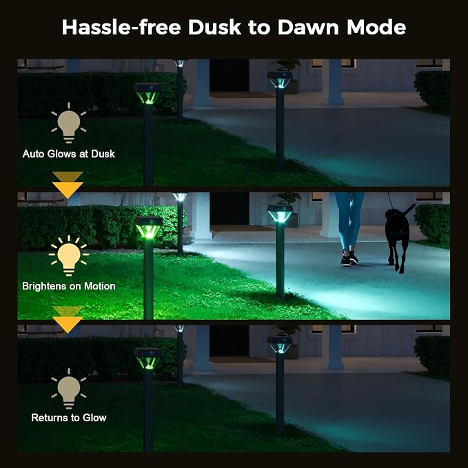 XMCOSY+ Smart Solar Pathway Lights, 150LM Motion Sensor Outdoor Lights - Image 7