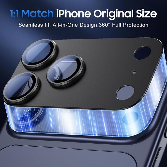 UniqueMe for 3 Pack iPhone 17 Pro Max Camera Lens Protector - Image 5