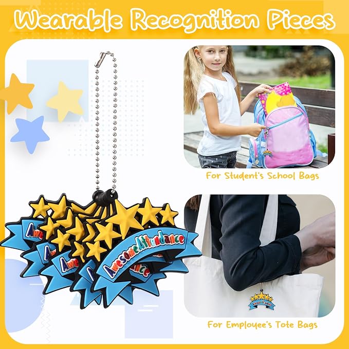 100 Pcs Awesome Attendance Silicone Tags - Image 6