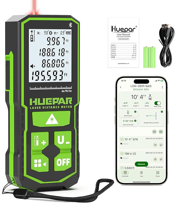Huepar 200Ft Laser Measuring Tool by Huepar