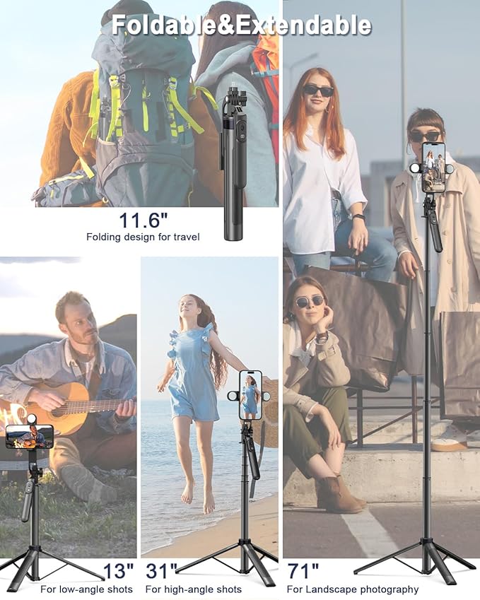Yeaki 71" Phone Tripod, Tripod for iPhone - Image 6