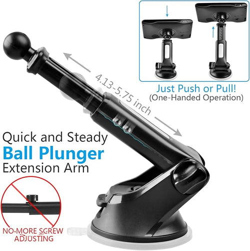 1Zero GPS Suction Cup Mount for Garmin, Replacement GPS Dash Ball Mount - Image 2