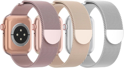 3 Pack Mesh Metal Band Compatible by Steezrd