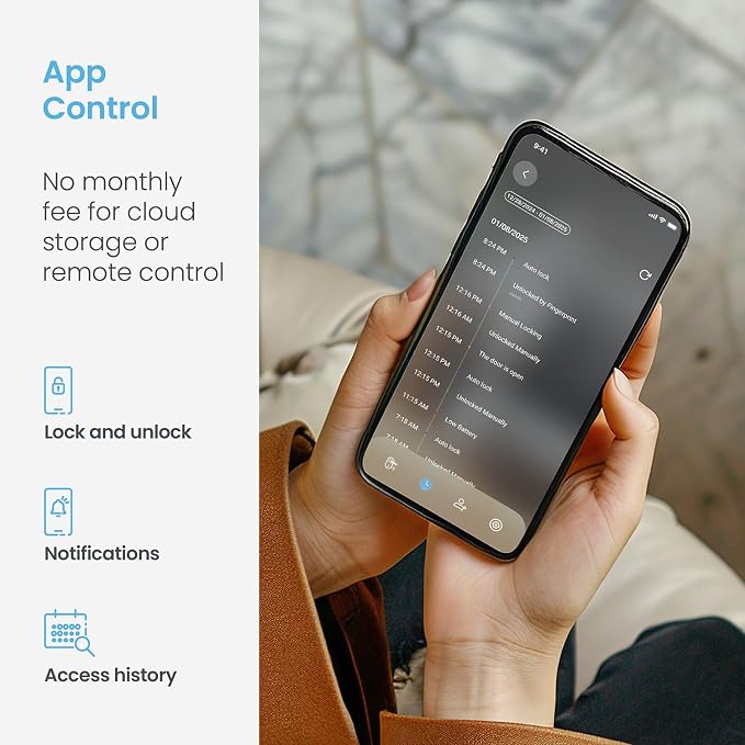 Lockly Secure Pro Smart Deadbolt, Wi-Fi Smart Lock, Keyless Entry - Image 5