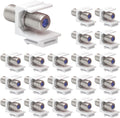 VCE Coax Keystone Jack Insert 3GHz Coaxial Cable Connector, F-Type RG6 Cable by VCE