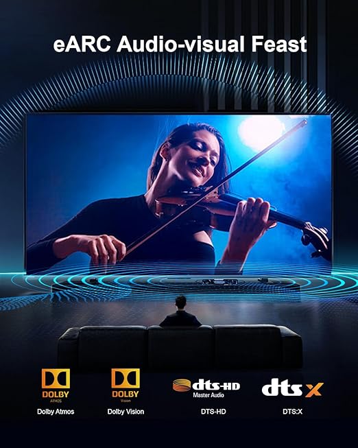 10K 8K 4K HDMI 2.1 Cable, CL3 Rated in Wall 48Gbps Ultra High Speed Cable 60 Ft - Image 3