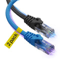 Cat 6 Ethernet Cable 12 Ft 2 Pack, Cat 6 Cable Outdoor&Indoor, High Speed by UltraClarityCables