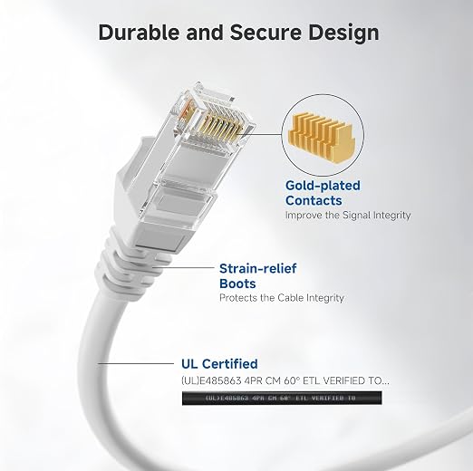 Cable Matters 10Gbps Snagless Cat 6 Ethernet Cable - 7ft - Image 4