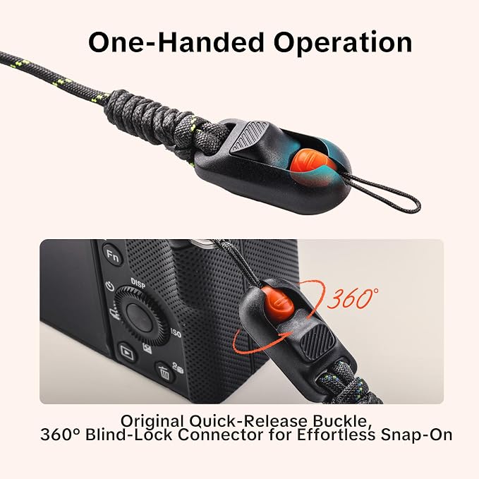 PGYTECH Camera Shoulder Strap Slim Trendy Style, Quick Release Braided Rope - Image 5