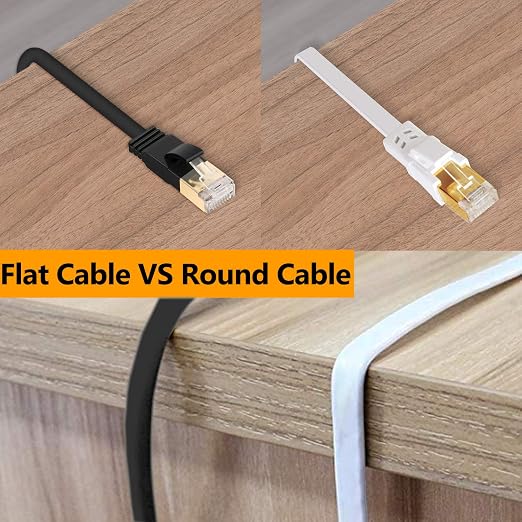 Jadaol Cat 8 Ethernet Cable 3 ft, 40Gbps 2000MHz Flat RJ45 S/FTP LAN Patch Cable - Image 6