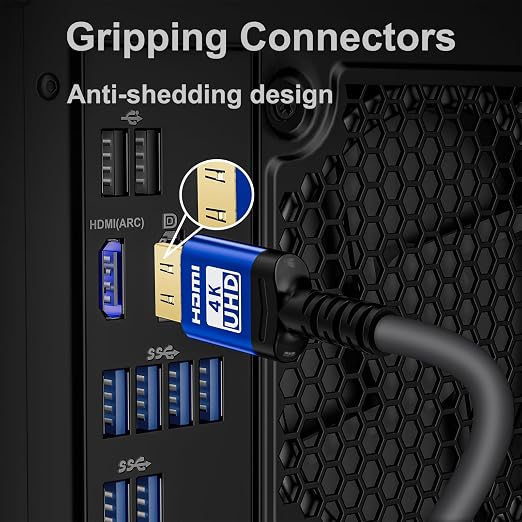 18Gbps 40 ft hdmi Cable with Gripping Connectors, 4k Ultra high Speed Ethernet - Image 2