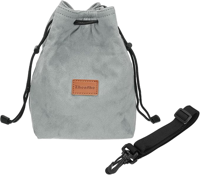 PATIKIL Camera Lens Pouch, L Size Drawstring Lens Case Flannel Camera Lens by PATIKIL