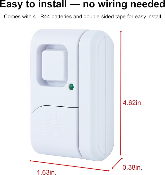 UltraPro Personal Security Window and Door Alarm, 6 Pack, DIY Protection - Image 2