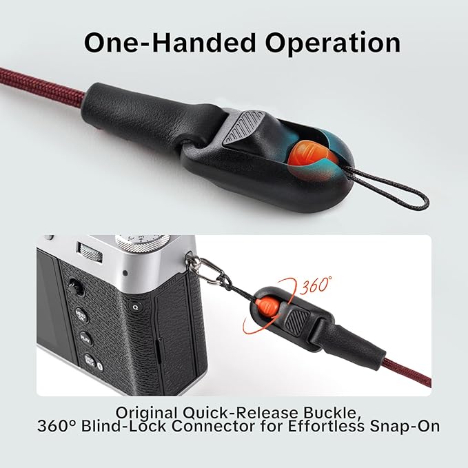 PGYTECH Camera Shoulder Strap Slim Outdoor Style, Adjustable 32.2-53.5in Quick - Image 3