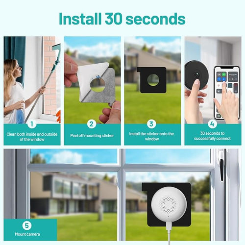 2K Window Camera, 5GHz & 2.4GHz WiFi Indoor Dome Camera - Image 2
