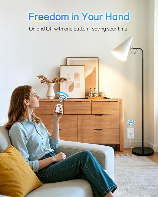 Greencycle Remote Control Outlet, Wireless Light Switch and 3 Outlet Plugs - Image 3