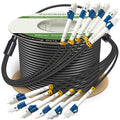 300 Meters 6 Core Industrial TPU LC to LC Outdoor Armored Fiber Optic Cable by YUTIANHOME