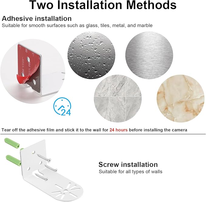 UYODM 2Pack Adhesive Metal Wall Mount Compatible - Image 3