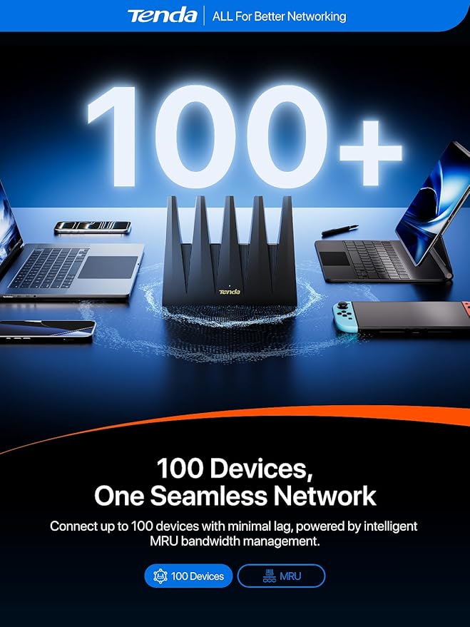 Tenda WiFi 7 Router BE7200 – Dual-Band High-Speed Wireless Internet Router - Image 4