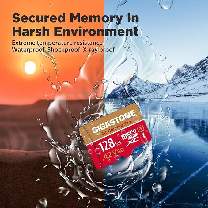 【5-Years Data Recovery】 GIGASTONE 128GB Micro SD Card 5-Pack, 4K Camera Pro - Image 7
