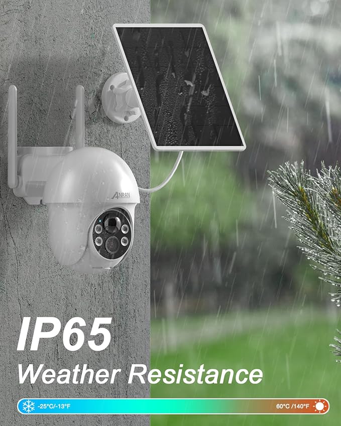 ANRAN 2K Security Camera Wireless Outdoor, Solar Outdoor Camera - Image 8