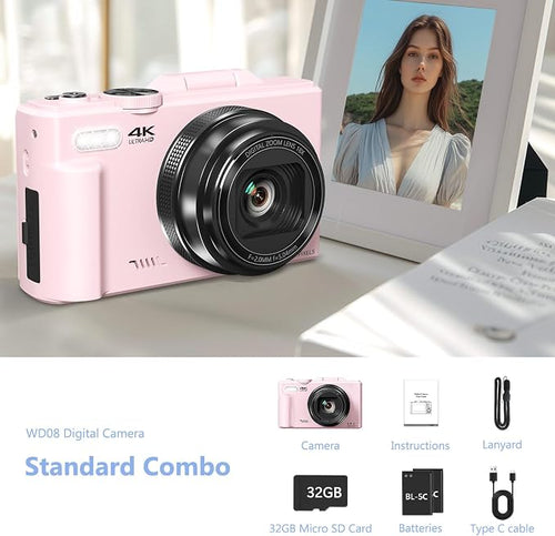 4K Digital Camera for Photography, 64MP Vlogging Camera for YouTube - Image 2