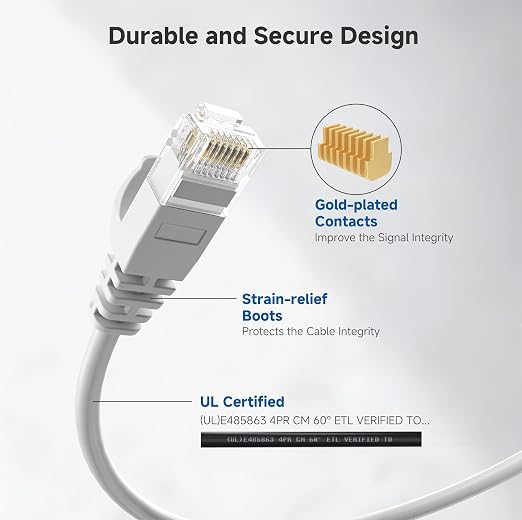 Cable Matters 10Gbps Snagless Cat 6 Ethernet Cable - 14ft - Image 5