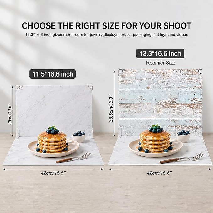 Food Photography Backdrops, 16.5x13.3 Inch Photo Backdrop Board - Image 6