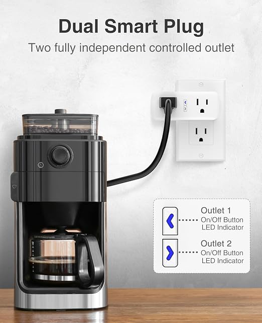 Dual Smart Plug 15A, GHome Smart Plugs Work - Image 2