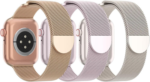 3 Pack Mesh Metal Band Compatible by Steezrd