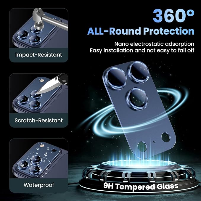 Uyiton Compatible with iPhone 17 Pro Max Camera Lens Protector - Image 2