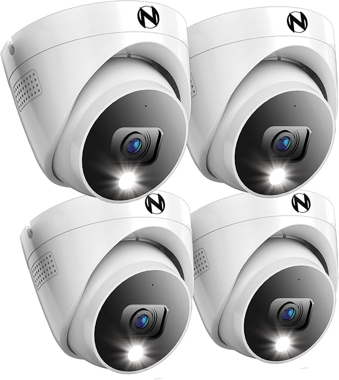 Night Owl Add On Wired 2K HD Indoor/Outdoor Deterrence Dome Cameras by NightOwl