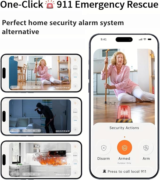 Gyliziex Indoor Security Camera 2 Packs, 2K 5G WiFi Baby/Pet/Dog/Nanny Cameras - Image 6