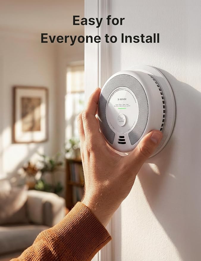 X-Sense Smoke Detector Carbon Monoxide Alarm Combo 10-Year Battery, UL 217 & UL - Image 6