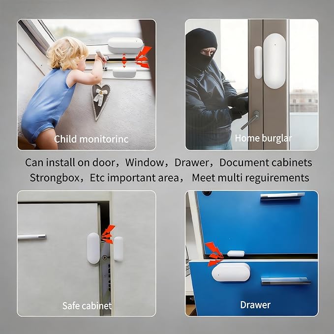 Smart WiFi Door and Window Sensor – Wireless Magnetic Contact Sensor - Image 6