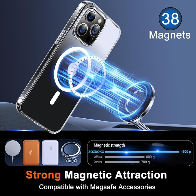 Magnetic for iPhone 14 Pro Max Case Clear - Image 3