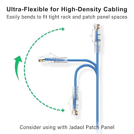 Jadaol UL Listed Patch Cables Cat 6a / Cat 6 3 ft 24-Pack, 10Gbps 550MHz Slim - Image 2