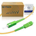 50Pack - 30m SC/APC to SC/APC Fiber Optic Internet Cable, Single Mode Patch by Bangun
