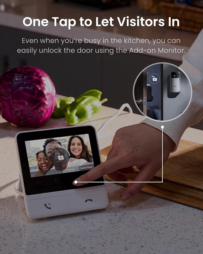 SwitchBot 4.3 Inch Monitor for Intercom Installation, Advanced Monitor for - Image 3