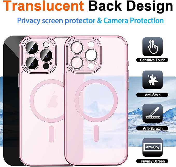for iPhone 16 Pro Case with Privacy Screen Protector and Camera Protection - Image 2