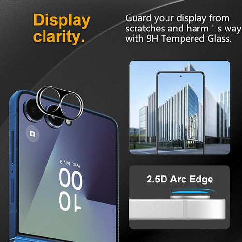 3 Pack Camera Lens Protector for Samsung Galaxy Z Flip 7, Tempered Glass - Image 2